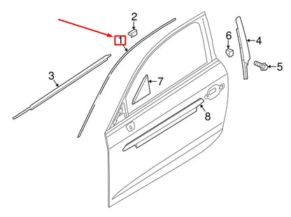 NEW AUDI A3 SPORTBACK 8V FRONT RIGHT UPPER WINDOW TRIM 8V5837644AT94 ORIGINAL