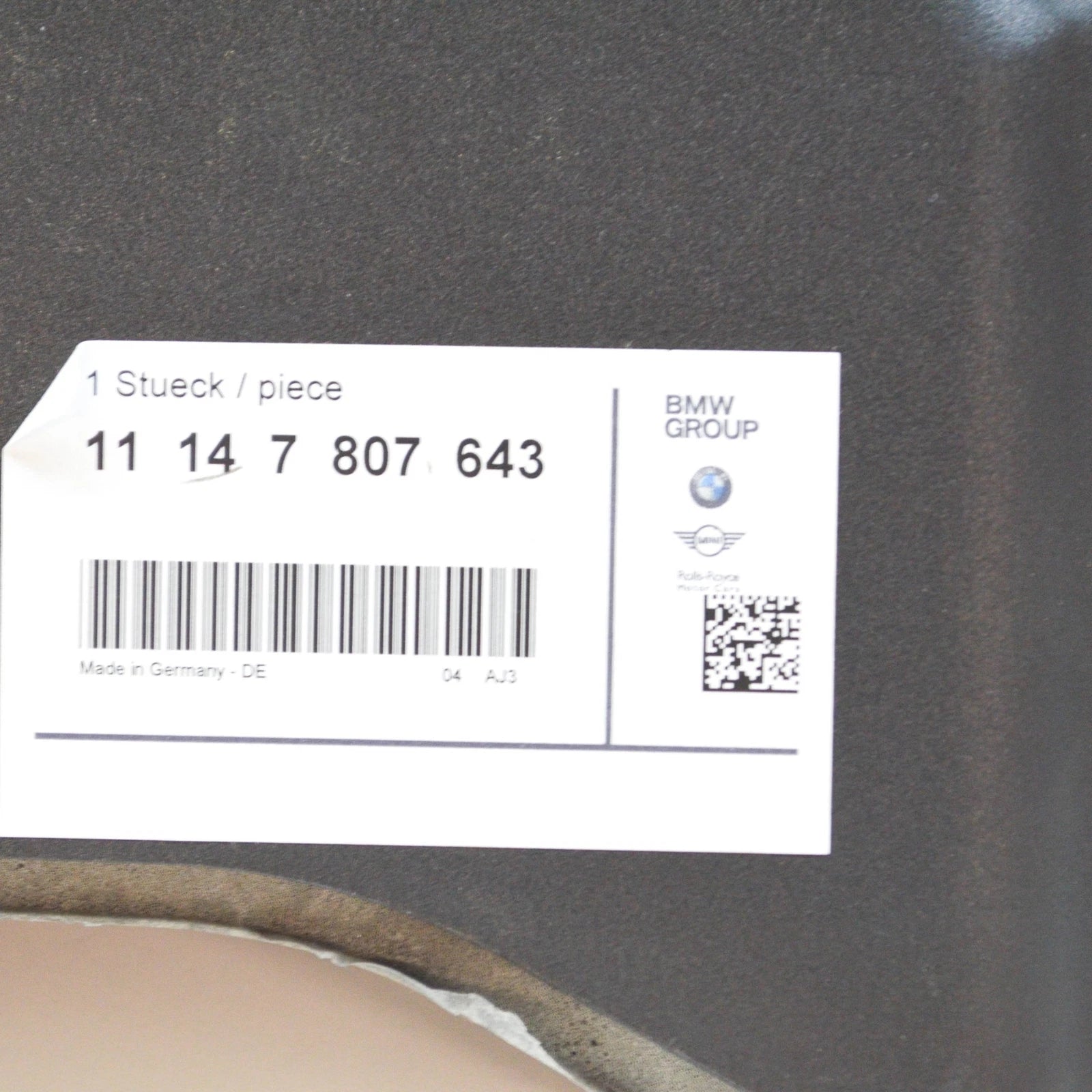 NEW BMW X5 E70 REAR ENGINE ACOUSTIC COVER 7807643 11147807643 ORIGINAL