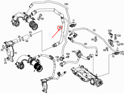 new mercedes-benz cla c117 engine vent line a2700184000 original