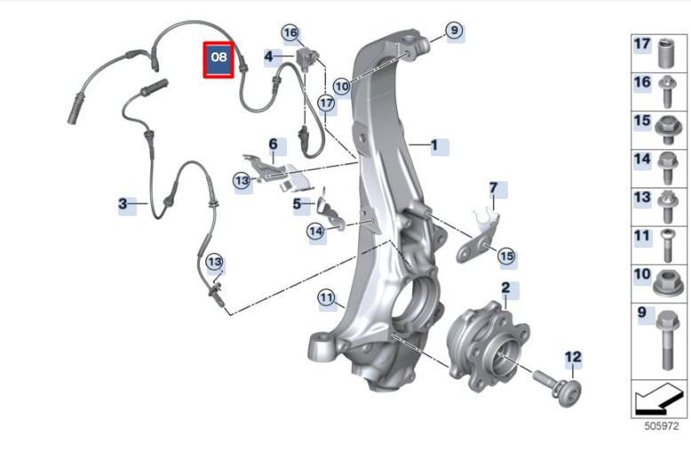 new bmw x6 g06 front acceleration sensor cable 37146876304 original
