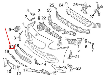 NEW MERCEDES-BENZ SLK R172 FRONT BUMPER LOWER GRILLE A1728851000