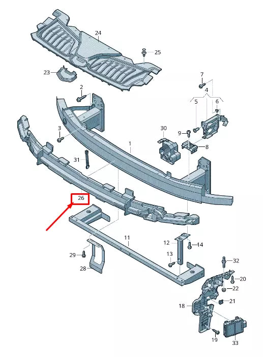 NEW AUDI A8 4N FRONT BUMPER FOAM FILLER PIECE 4N0807694B