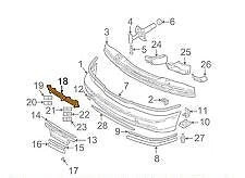 NEW BMW 5 E39 FRONT BUMPER LOWER CENTER GRILLE 51118235671 ORIGINAL