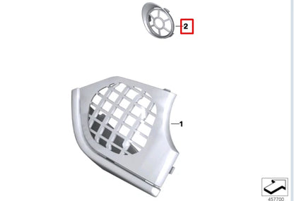 NEW BMW K-61 K 1600 BAGGER RIGHT TWEETER SPEAKER COVER 46638393866 ORIGINAL