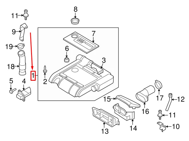 NEW AUDI A3 SPORTBACK 8P ENGINE COVER 06F133837AF ORIGINAL