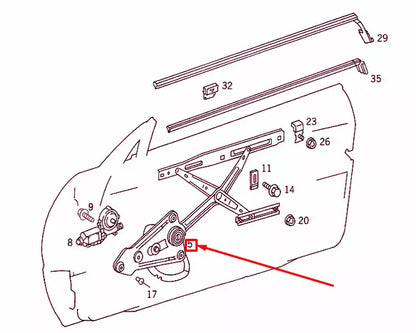 NEW MERCEDES-BENZ SL R129 FRONT RIGHT WINDOW REGULATOR A1297200846