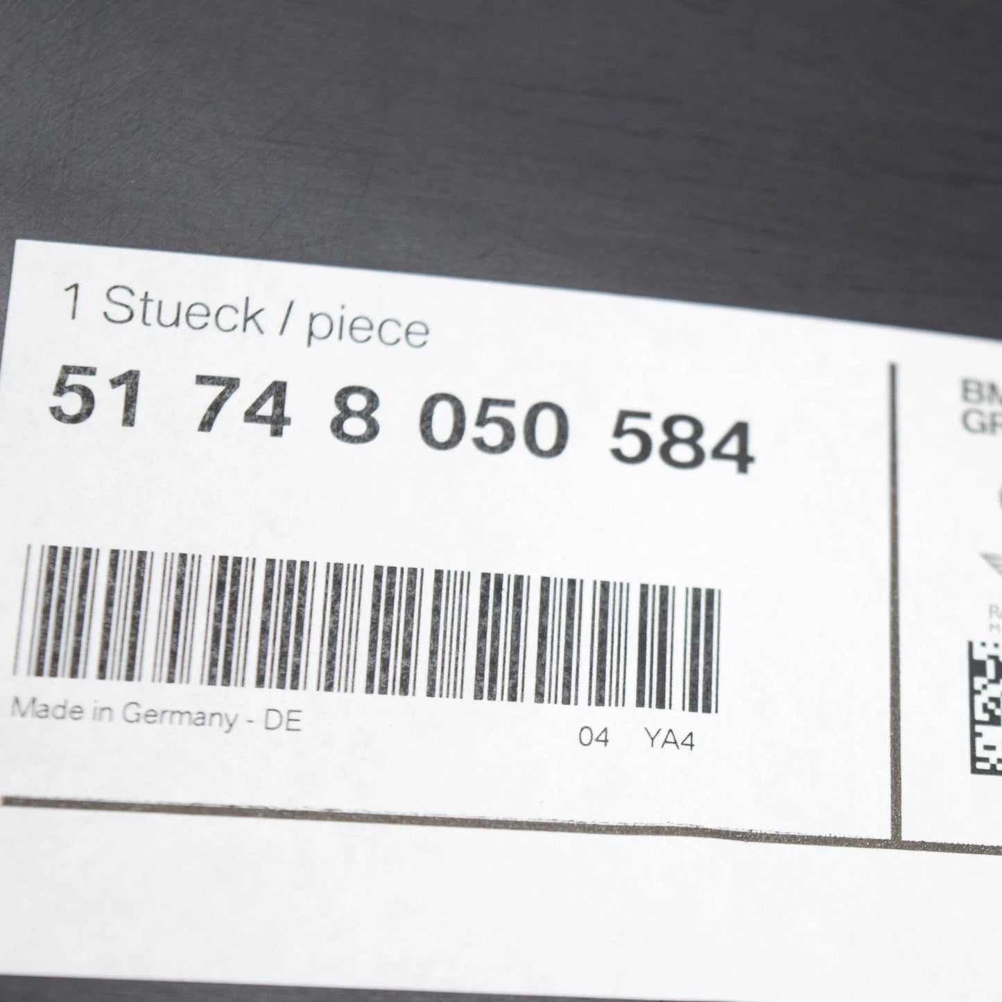 NEW BMW 3 COUPE E92 LCI FRONT RIGHT AIR DUCT 51748050584 ORIGINAL