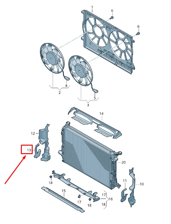 NEW AUDI RSQ8 RIGHT ENGINE RADIATOR AIR GUIDE 4M8121284AN