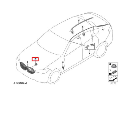 NEW BMW X5 G05 FRONT CAMERA SYSTEM PLUG 51117933177 7933177 ORIGINAL