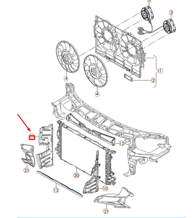 NEW AUDI A6 C7 RIGHT RADIATOR AIR GUIDE 4G0121284AK