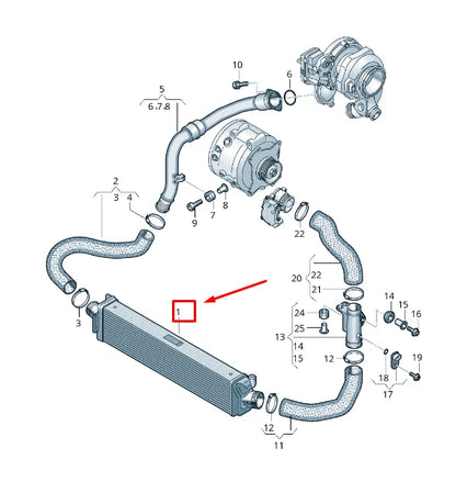 NEW AUDI A4 AVANT B9 INTERCOOLER RADIATOR 8W0145805AB ORIGINAL
