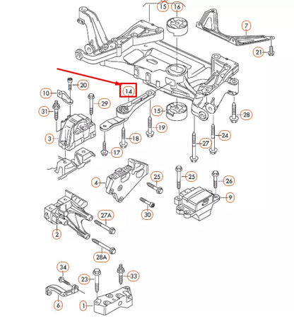 NEW AUDI TT 8J REAR ENGINE MOUNT PENDULUM 3C0199855J