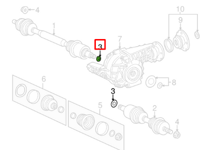 NEW MERCEDES BENZ GL X164 FRONT AXLE SHAFT LOCK A1633370073 ORIGINAL