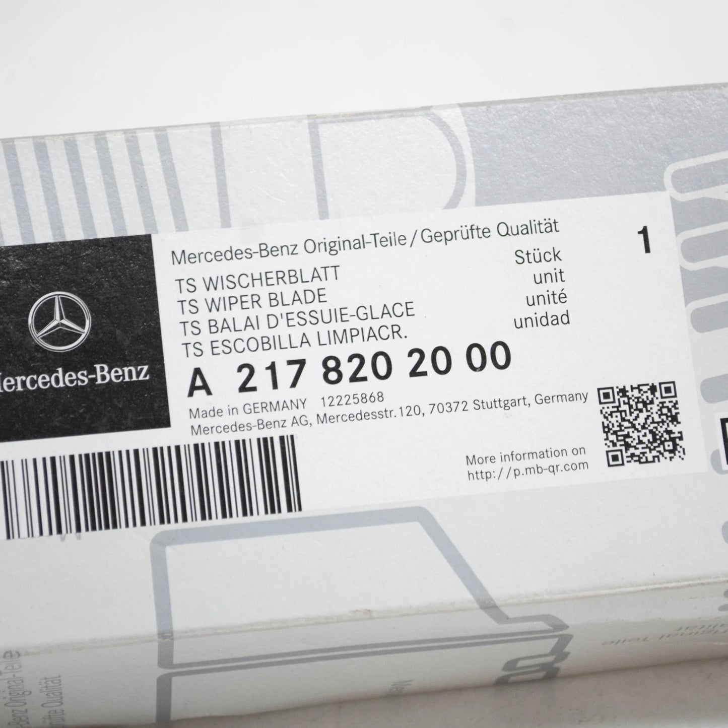 NEW MERCEDES-BENZ S C217 FRONT WIPER BLADE SET LHD A2178202000 ORIGINAL