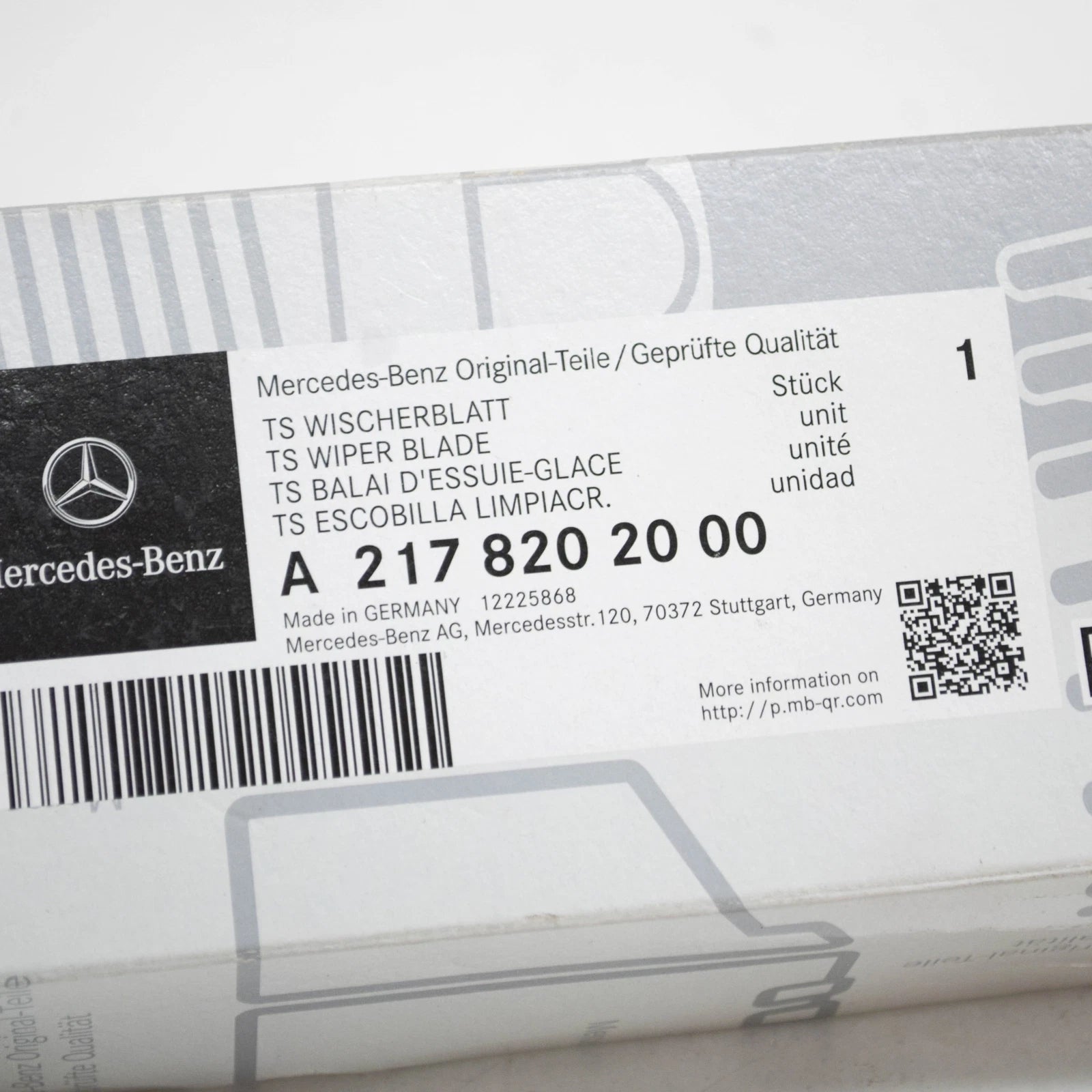 NEW MERCEDES-BENZ S C217 FRONT WIPER BLADE SET LHD A2178202000 ORIGINAL