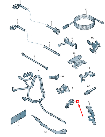 NEW VOLKSWAGEN CRAFTER 2F MK1 BATTERY WIRING HARNESS CLAMP 2E0915135A ORIGINAL