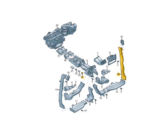 new volkswagen touareg cr7 right air guide 760819726 original