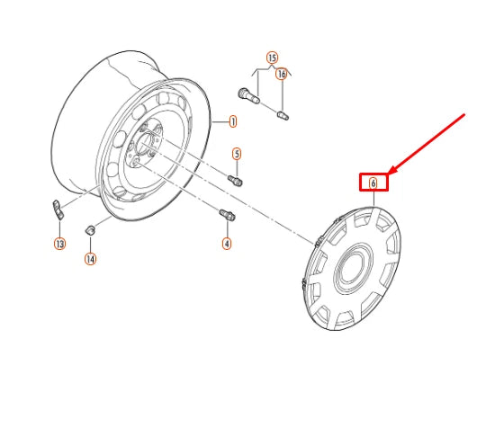 NEW VOLKSWAGEN BEETLE 9C WHEEL COVER TRIM 15" 1C0601147LGJW