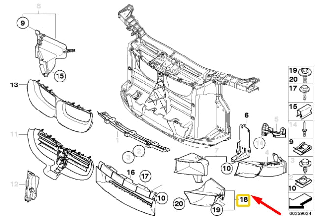 NEW BMW 1 M COUPE E82 ENGINE OIL COOLER FRONT LEFT AIR DUCT 51748051605 ORIGINAL