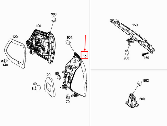 new mercedes-benz c w205 rear right taillight lamp rhd a2059065000 original