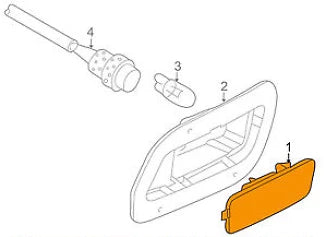 NEW VOLKSWAGEN JETTA MK5 FRONT LEFT MARKER LIGHT 1K5945071B