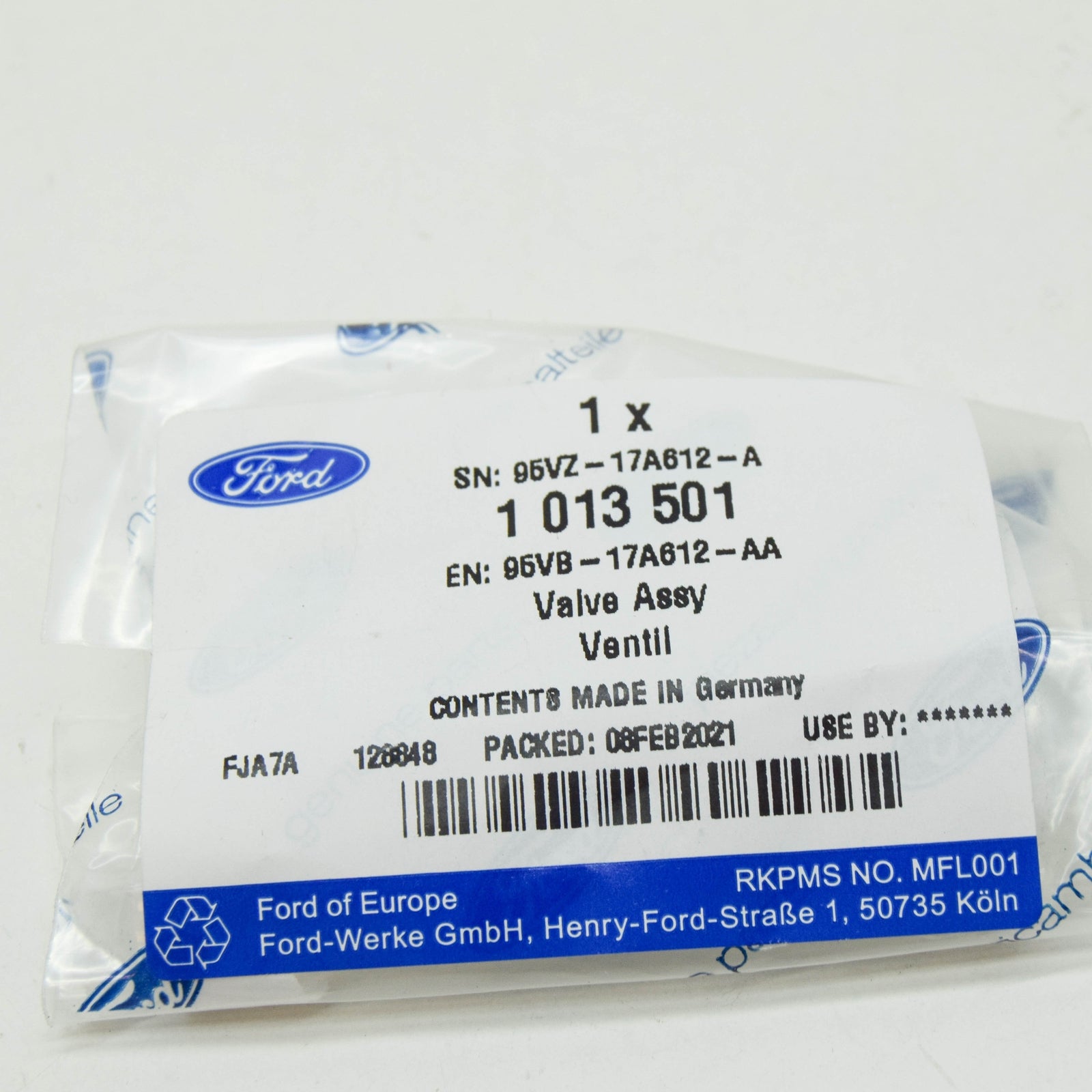 new ford fiesta mk7 windscreen washer connector 95vb-17a612-aa 1013501 original