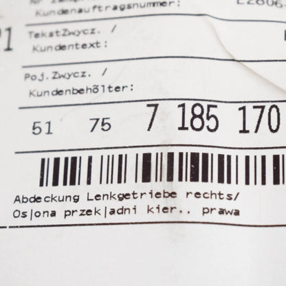 NEW BMW 5 F10 RIGHT STEERING GEAR COVER 51757185170 7185170 ORIGINAL