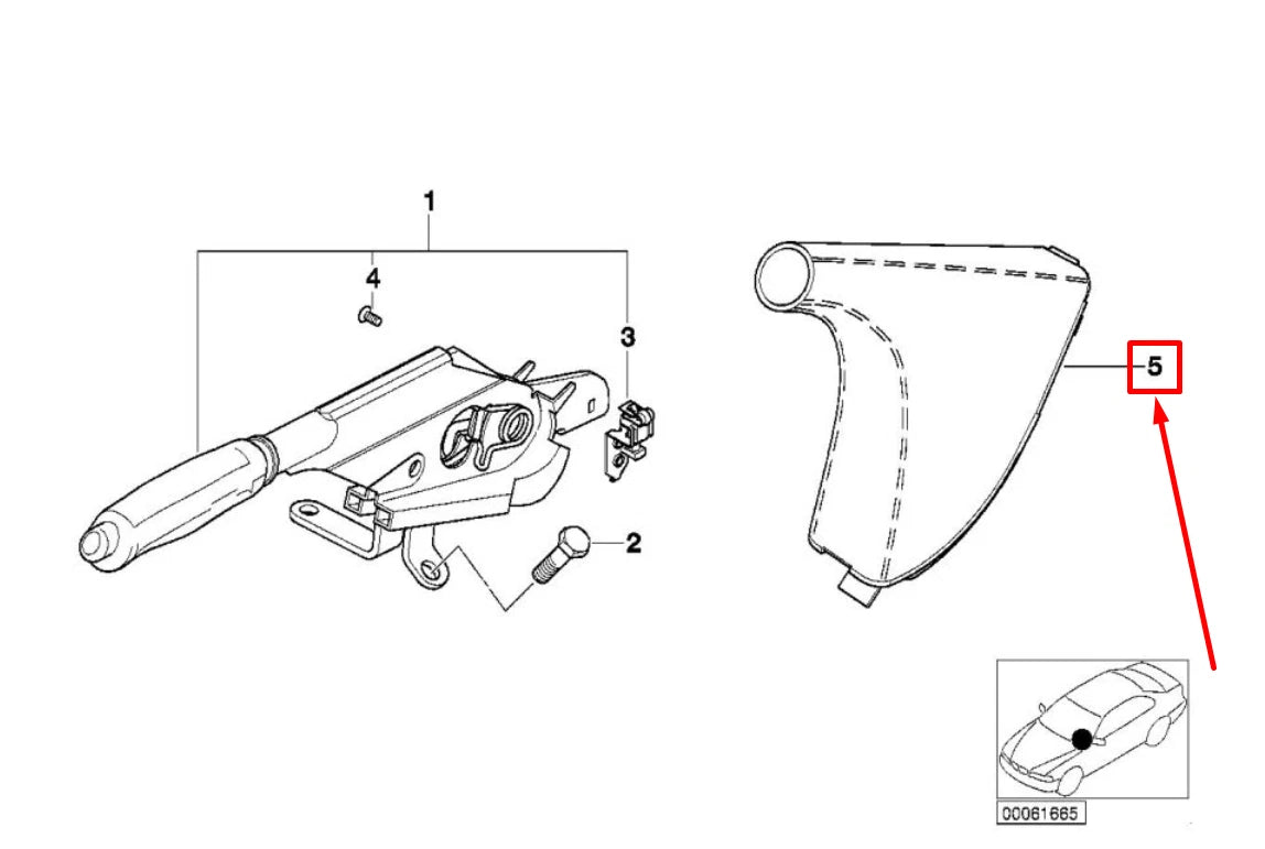 NEW BMW 3 E46 GEAR LEVER LEATHER GAITER 8227928 34408227928 ORIGINAL