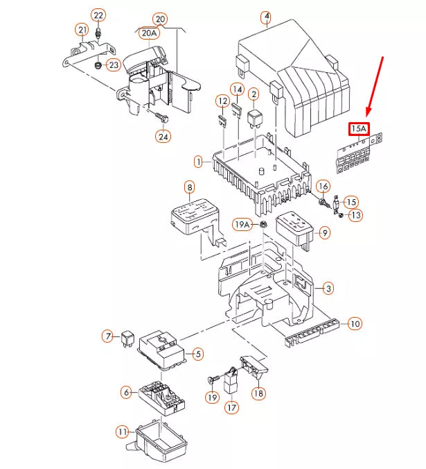 NEW AUDI Q3 8U MULTI-FUSE PLATE 200A 1K0937629A