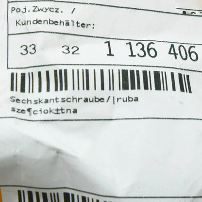 NEW BMW 5 TOURING E34 REAR AXLE SUPPORT HEX BOLT 33321136406 ORIGINAL