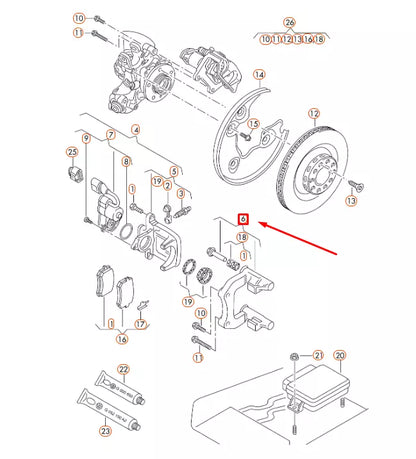NEW AUDI A4 B8 REAR LEFT BRAKE CALIPER CARRIER 8K0615425 ORIGINAL