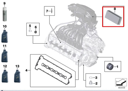 NEW BMW K48 K1600 GT AIR FILTER ELEMENT 13717712317 ORIGINAL