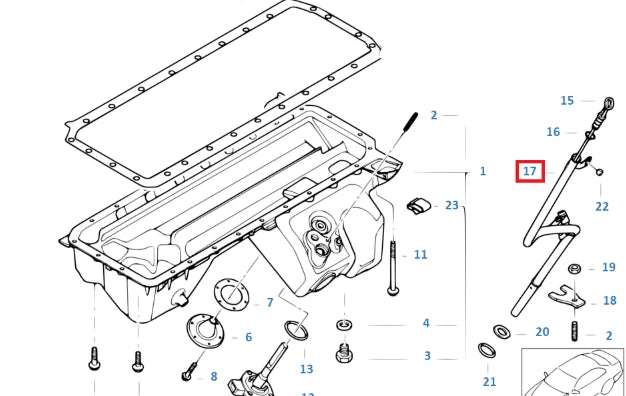 NEW BMW M3 COUPE E46 ENGINE OIL DIPSTICK GUIDE TUBE 11437832140 ORIGINAL