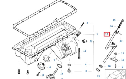 NEW BMW M3 COUPE E46 ENGINE OIL DIPSTICK GUIDE TUBE 11437832140 ORIGINAL