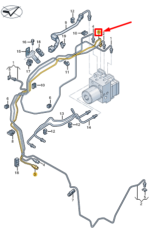 new audi e-tron gt brake line 9j1614723e original