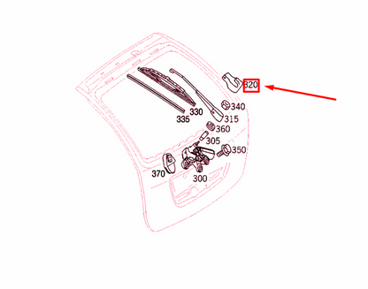 NEW MERCEDES-BENZ C T-MODEL S203 REAR WIPER ARM COVER CAP A2038240449 ORIGINAL