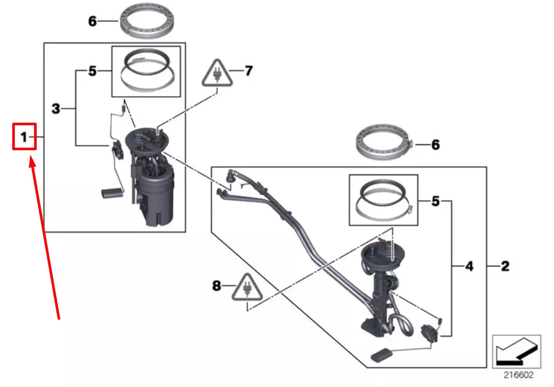 NEW BMW X5 E70 TANK FUEL PUMP 16117195471 7195471 ORIGINAL