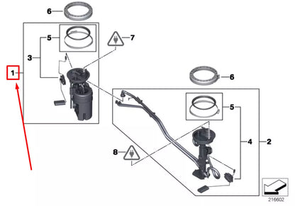 NEW BMW X5 E70 TANK FUEL PUMP 16117195471 7195471 ORIGINAL