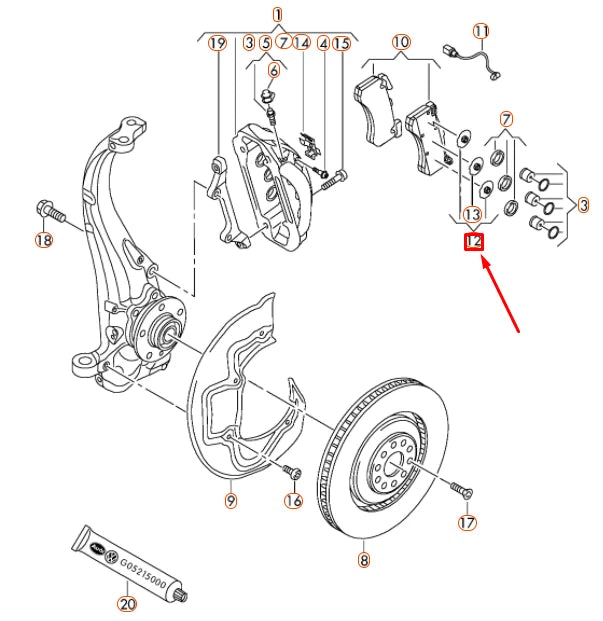 NEW AUDI A8 S8 S6 S7 A6 C7 FRONT DISC BRAKE PAD SHIM KIT 4H0698231
