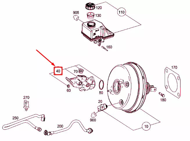 NEW MERCEDES-BENZ GLE W166 MASTER BRAKE CYLINDER A1664300201 ORIGINAL