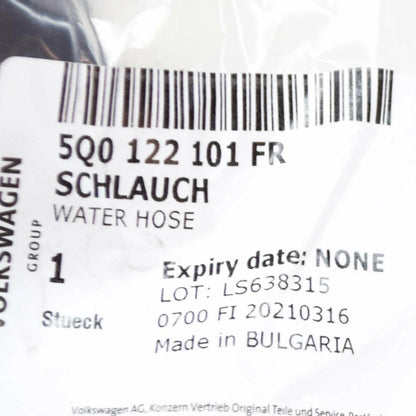 NEW AUDI A3 CABRIO 8V LEFT UPPER WATER COOLANT RADIATOR HOSE 5Q0122101FR