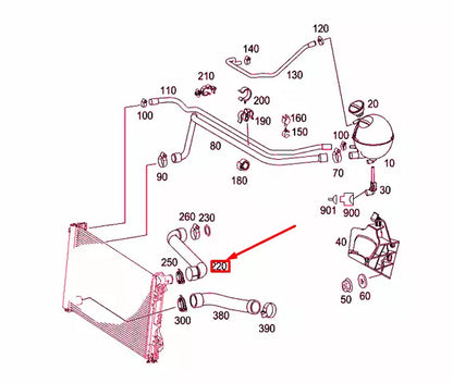 NEW MERCEDES-BENZ VITO W639 COOLANT HOSE A6395017382 ORIGINAL