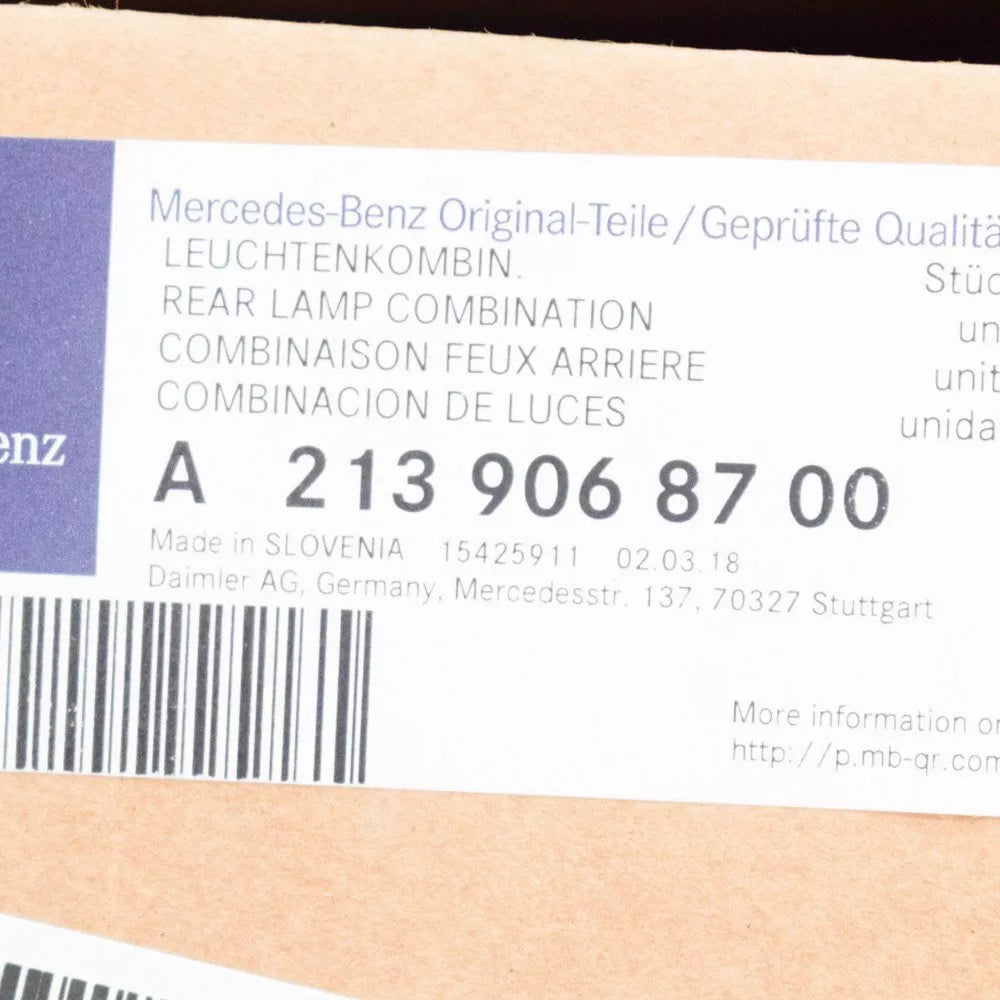 NEW MERCEDES-BENZ E-CLASS W213 REAR LEFT TAIL LIGHT A2139068700 ORIGINAL