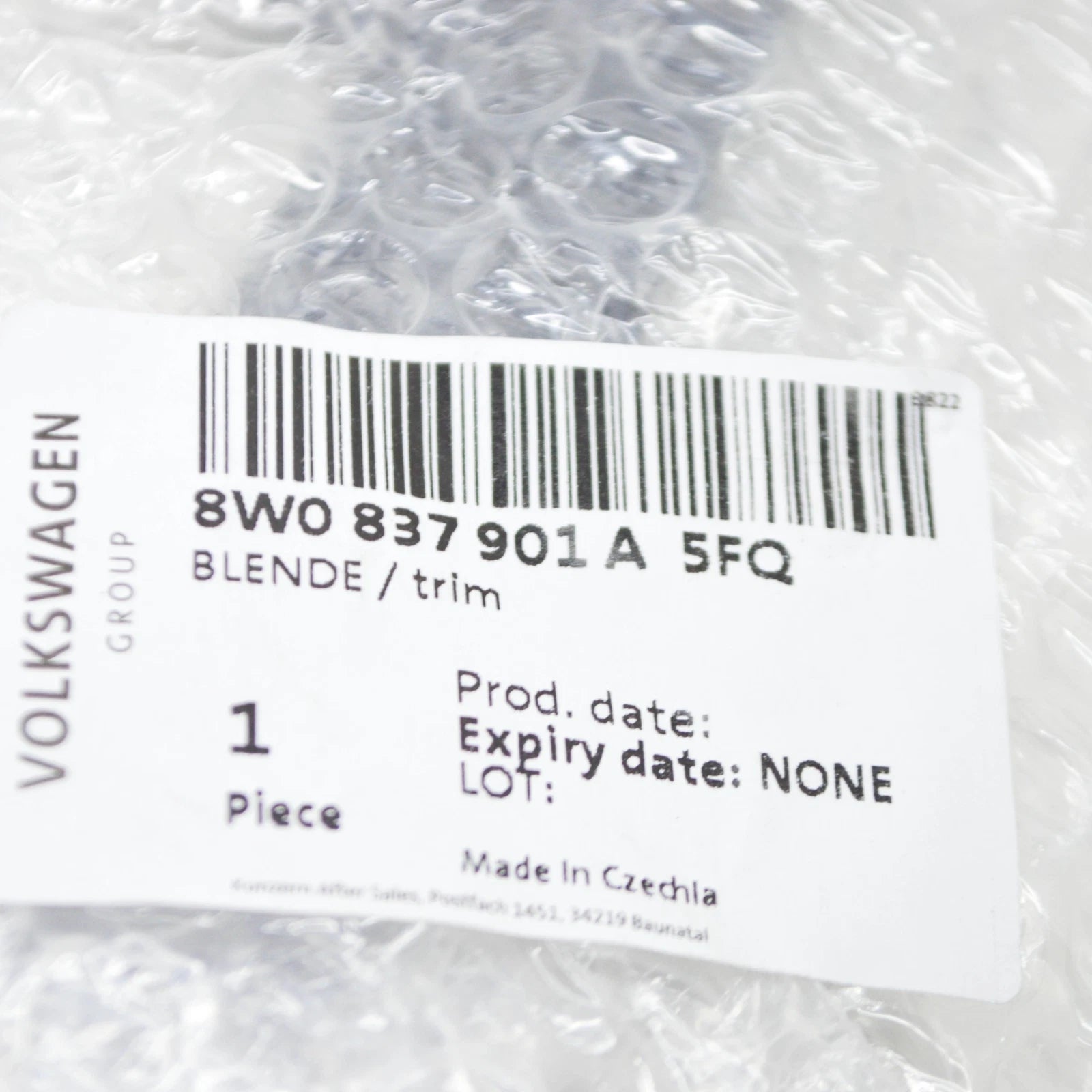 NEW AUDI A4 AVANT B9 LEFT EXTERIOR B PILLAR TRIM 8W0837901A5FQ