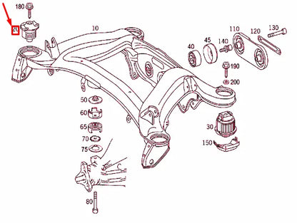 NEW MERCEDES-BENZ CLK C209 REAR SUBFRAME RUBBER BUSHING A2033510942 ORIGINAL