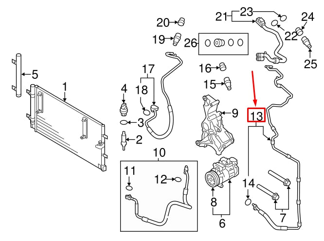 NEW AUDI A4 AVANT B8 A/C REFRIGERANT LIQUID HOSE 8T0816741A