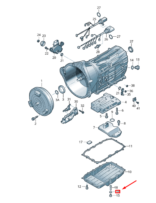 new vw touareg 7p mk2 gearbox oil sump drain plug seal ring 0c8321181 original