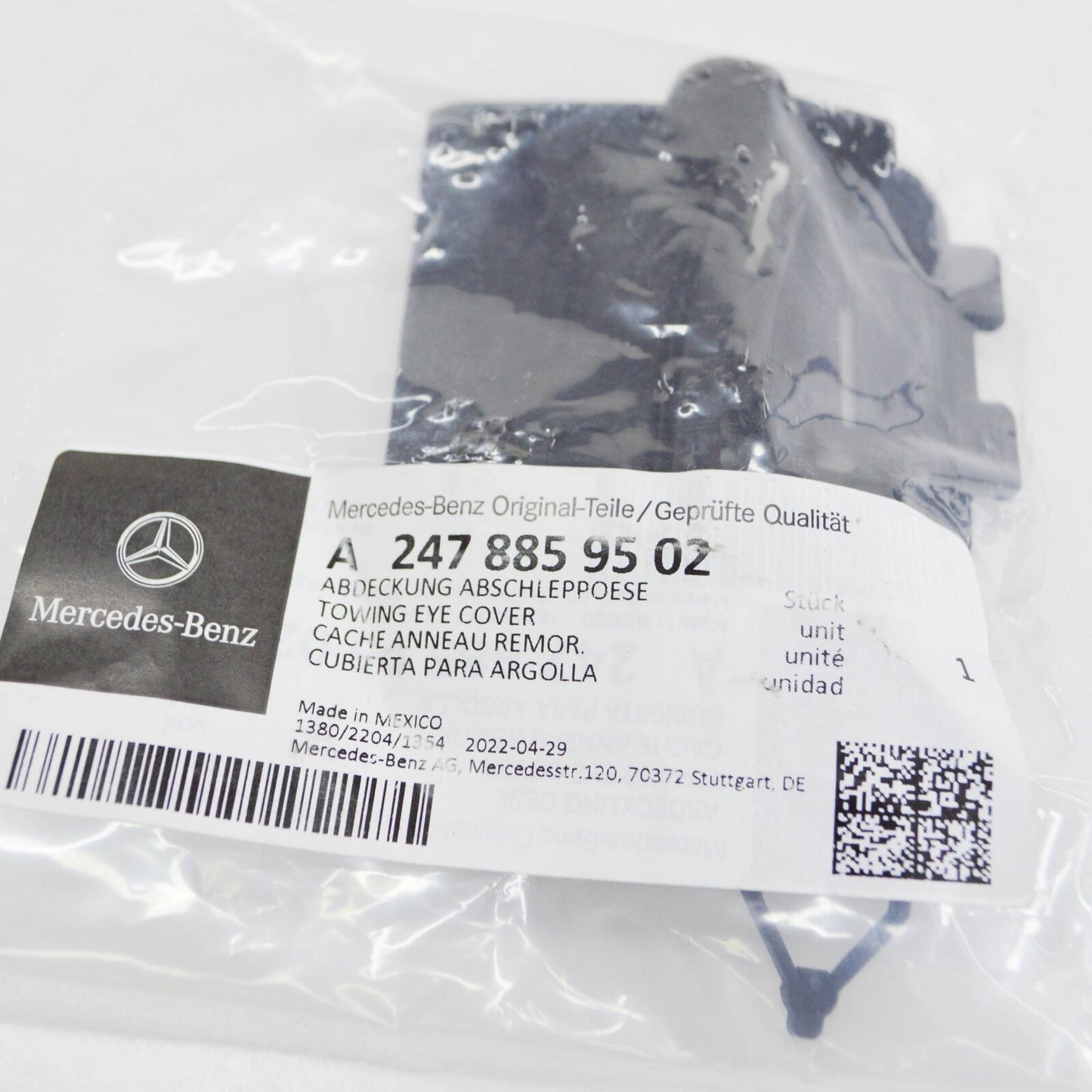 NEW MERCEDES-BENZ GLB X247 REAR BUMPER TOW EYE LOWER COVER A2478859502 ORIGINAL