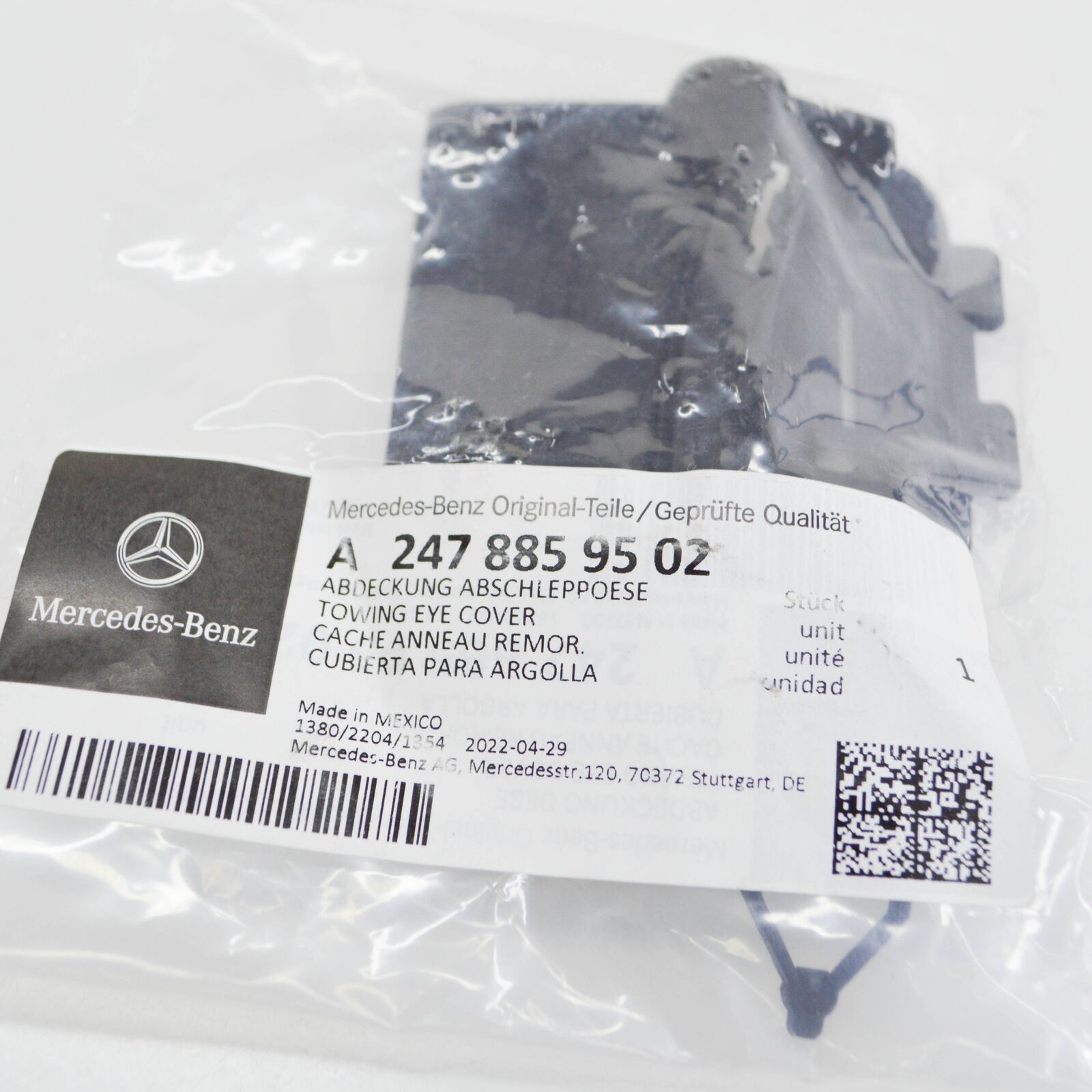 NEW MERCEDES-BENZ GLB X247 REAR BUMPER TOW EYE LOWER COVER A2478859502 ORIGINAL