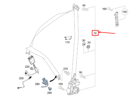 new mercedes-benz gle w167 front right seat belt a16786028039c94 original